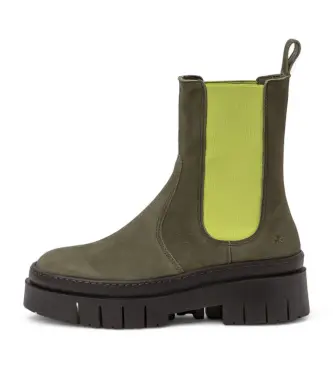 Art per donna 1195412WQ003_0G3 Stivaletti in pelle verde del 1954, 3 a 5cm, Nessuno, Casual