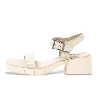Art per donna 1206011ZZ003_020 Sandali in pelle beige 2060, 5 a 8cm, Fibbia, Classico