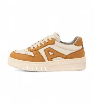 Art unisex 1177713EY003_0MU 1777 Pantofole in pelle Beleville, bianche e gialle, Bianco, Basso, Stringhe, Casual