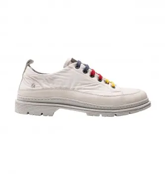 Art unisex 118941123003_017 Ciabatte Birmingham bianche, Bianco, Tessuto, Basso, Stringhe, Casual Naturale