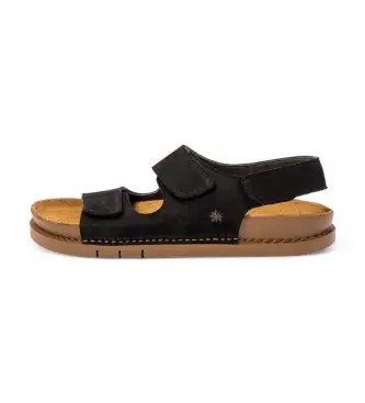 Art unisex 120231101003_001 Sandali in pelle 2023 Kassel nero, Basso, Velcro, Casual