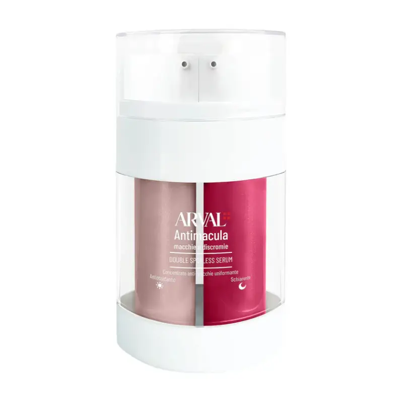 Arval Antimacula | Double Spotless siero | Concentrato Anti-macchie Uniformante Antiossidante Giorno - Schiarente Notte 15ml+15ml 1 unità