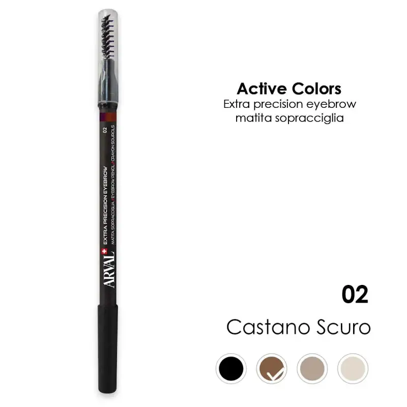 Arval Extra precision n. 02 - castano scuro matita sopracciglia - legno