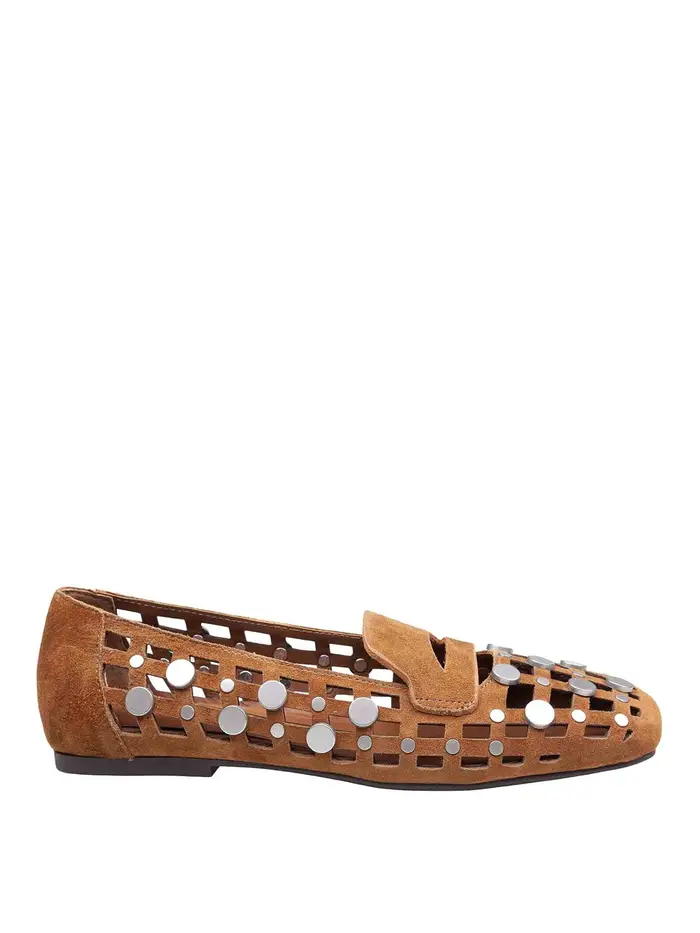 Ash Mocassino in pelle di camoscio Beige Chiaro