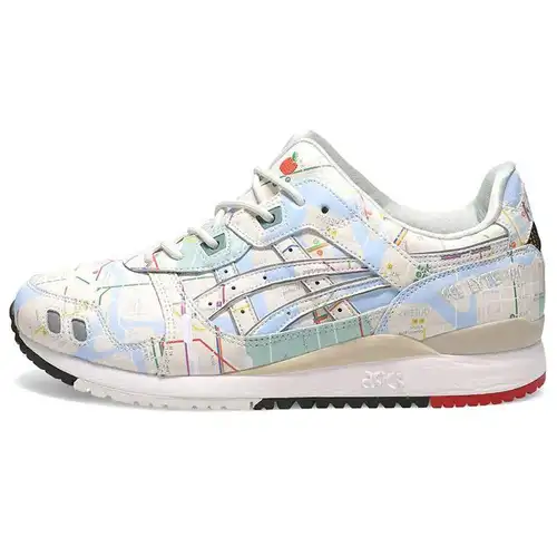 ASICS atmos x Gel Lyte 3 OG Metropolitana di New York Sneakers da Uomo Crema Betulla Argento Puro 1201A528-200
