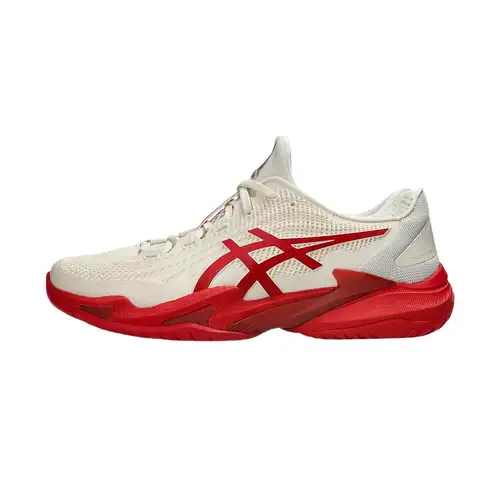 ASICS Court FF 3 Novak Crema Rosso Classico Scarpe da Ginnastica da Uomo 1041A522-968 43 5
