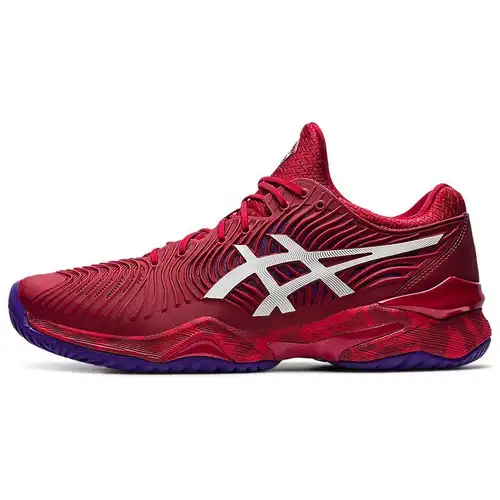 ASICS Court FF Novak French Open - Mirtillo Rosso Scarpe da Ginnastica da Uomo Rosso Bianco 1041A089-605 40 5