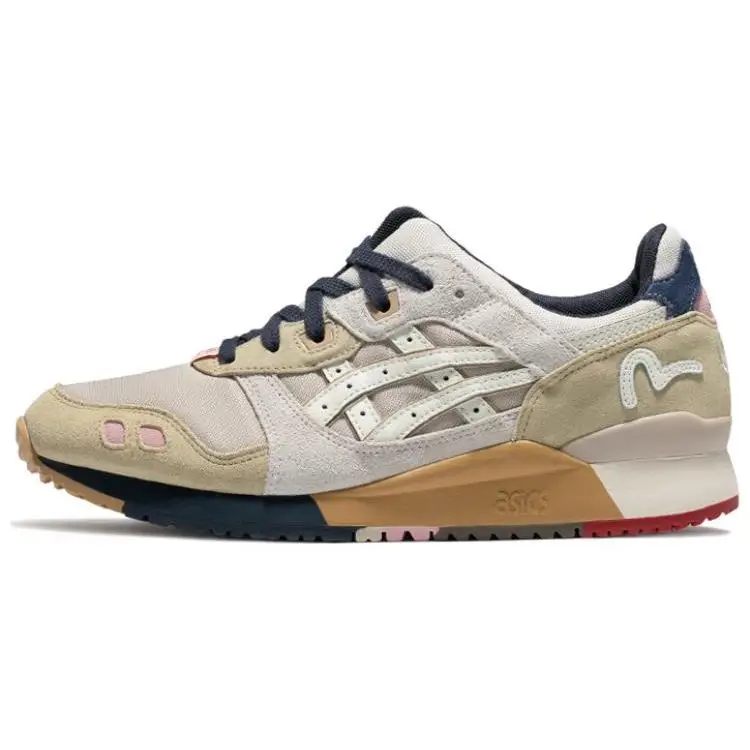 ASICS Evisu X Gel-Lyte 3 Tessuto Camoscio Retro Sportive Basse Scarpe Lifestyle Sneakers Unisex Grigio Fumo 1203A301-020 44 5