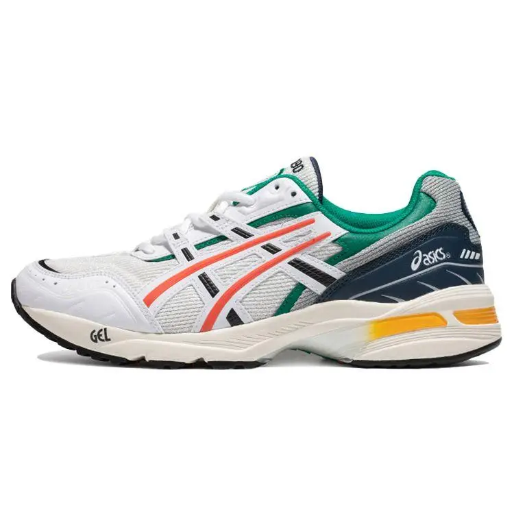 ASICS Gel-1090 Tessuto Pelle Sintetica Moda Retro Sportive Scarpe Lifestyle Basse Scarpe Unisex Bianco Grigio 1203A243-020 41 5