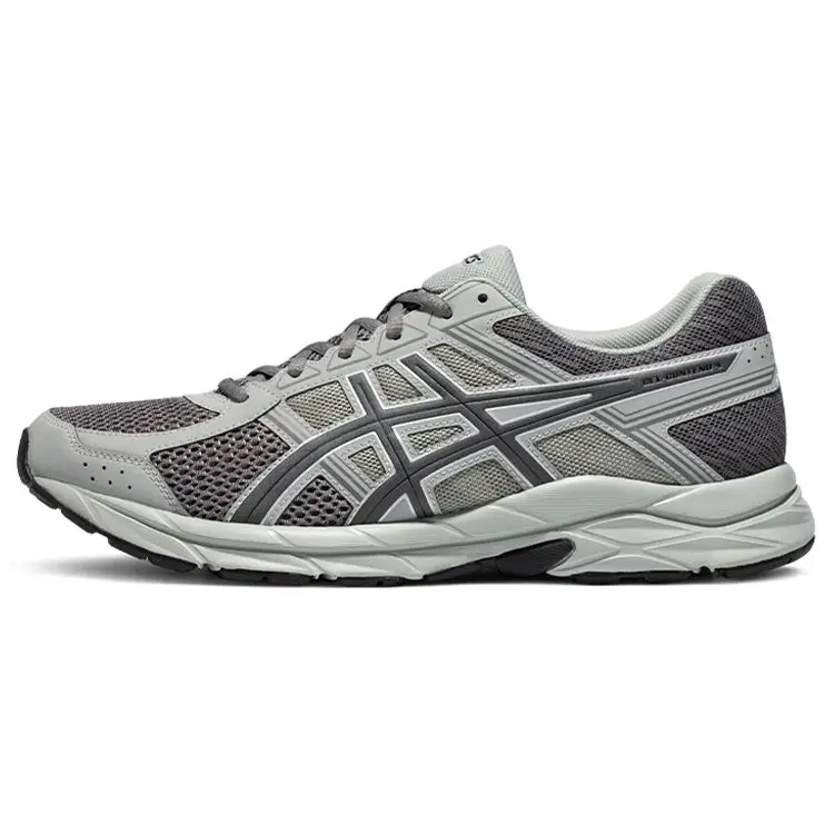 ASICS Gel-Contend 4 Ammortizzazione Tessuto Pelle Sintetica Durevole Scarpe da Corsa Basse Uomo Sneakers Grigio Scuro T8D4Q-033