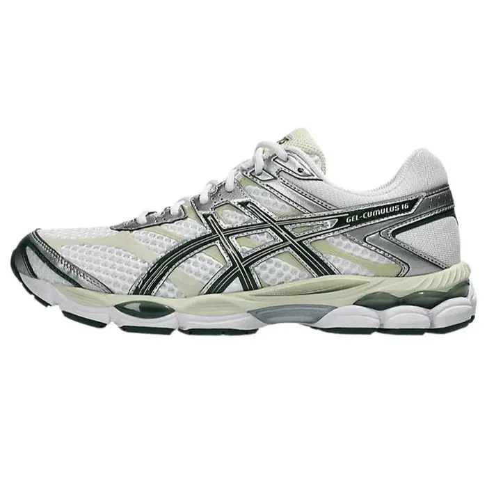 ASICS Gel Cumulus 16 Bianco Foresta Notte Scarpe da Ginnastica Uomo 1203A733-105 42 5