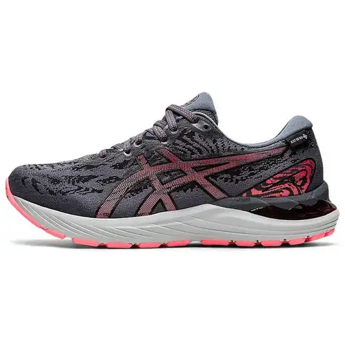 ASICS Gel Cumulus 23 GTX Grigio Portatore Rosa Scarpe da Ginnastica da Donna Nere 1012B105-020