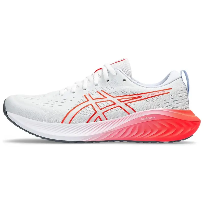 ASICS Gel-Excite 10 Comode Morbida Ammortizzazione Traspirante Basse Scarpe da Corsa Donna sneaker Bianco Rosso 1012B418-101