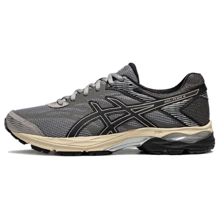 Gel-Flux 4 Comode Scarpe da Allenamento Corsa Basse in Ecopelle Uomo Sneaker Grigio Nero 1011B934-020 44 5
