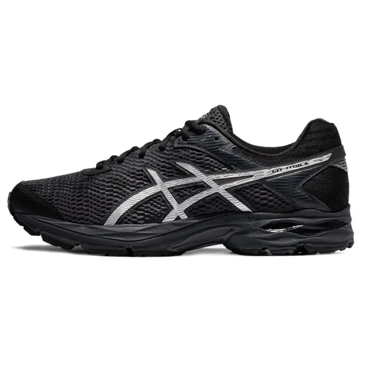 ASICS Gel-Flux 4 Tessuto Confortevole Pelle Sintetica Traspirante Durevole Scarpe da Corsa Basse Uomo Scarpe da Corsa Nero 1011A614-024