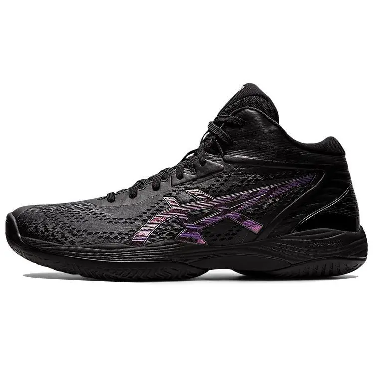 ASICS Gel-Hoop V14 Scarpe da Basket Comode Mid-Top a Punta Rotonda Unisex Sneakers Nero Viola 1063A050-001 41 5