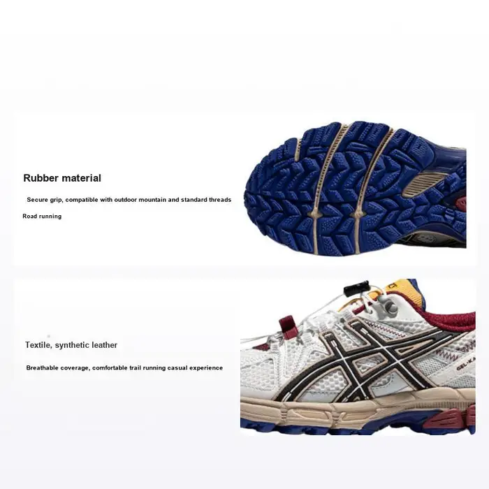 Gel-Kahana 8 Comodo Tessuto Moda Pelle Sintetica Ammortizzazione Traspirante Supportivo Rimbalzo Scarpe da Corsa Casual Basse 1012B634-100 40 5