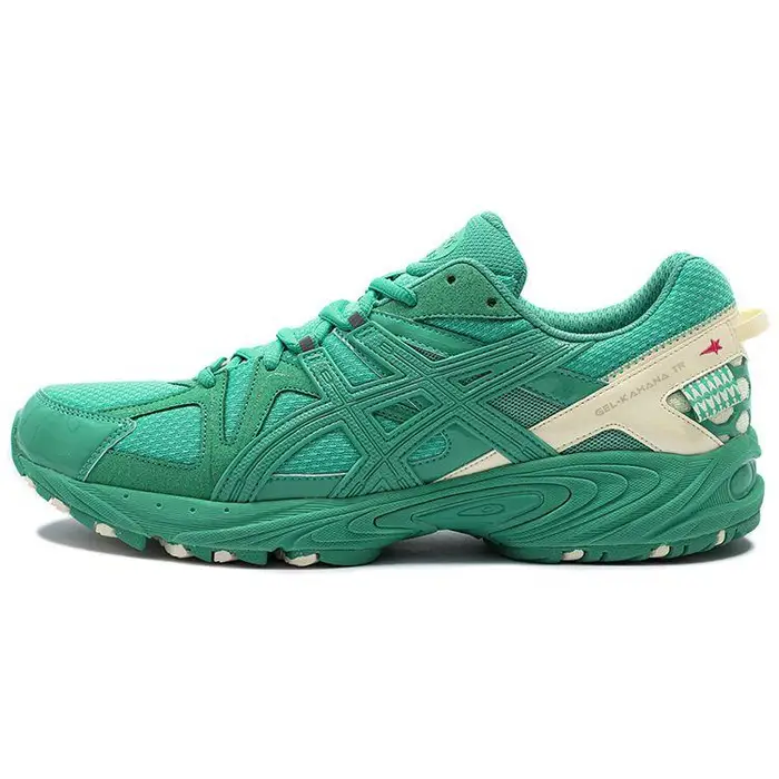 ASICS Gel-Kahana Tr Tessuto Confortevole Pelle Sintetica Scarpe da Corsa a Bassa Caviglia per Lunghe Distanze Sneaker Unisex Verde