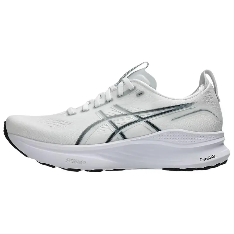 ASICS Gel Kayano 32 Bianco Argento Puro Scarpe da Ginnastica da Uomo 1011C052-100 41 5