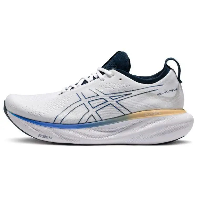 ASICS Gel Nimbus 25 Bianco Blu Illusione Scarpe da Ginnastica da Uomo 1011B547-104