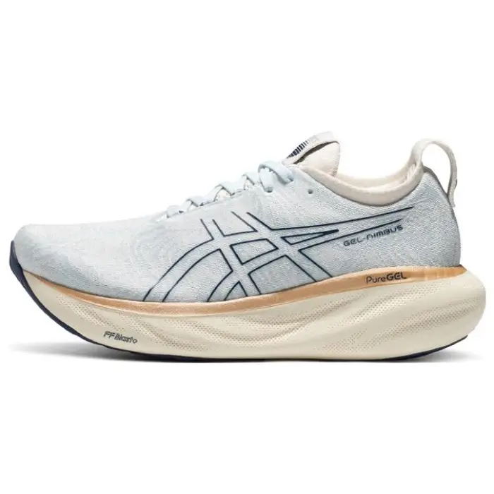 Gel Nimbus 25 Nagino Scarpe da Ginnastica da Donna Azzurro Cielo Panna 1012B491-400 40