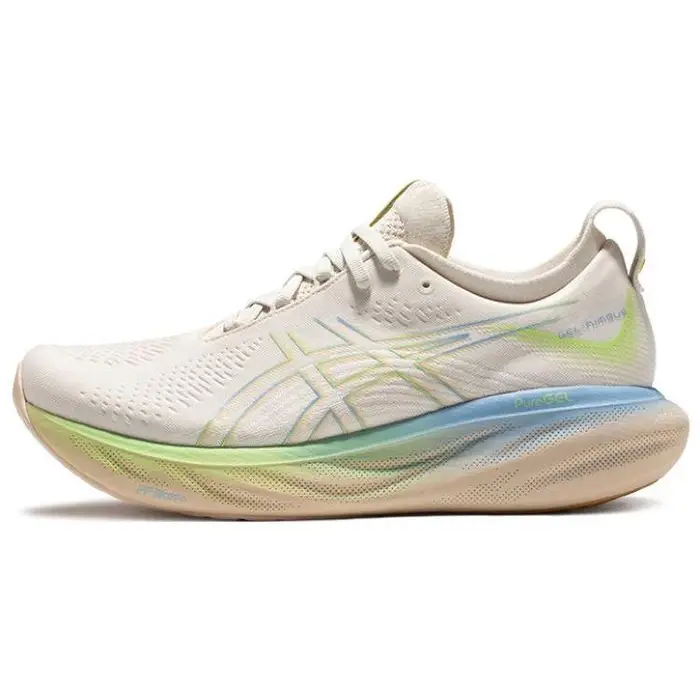 ASICS Gel-Nimbus 25 Tessuto Sportivo Confortevole Pelle Sintetica Scarpe da Corsa per Maratona Basse Uomo sneaker Verde Chiaro Blu