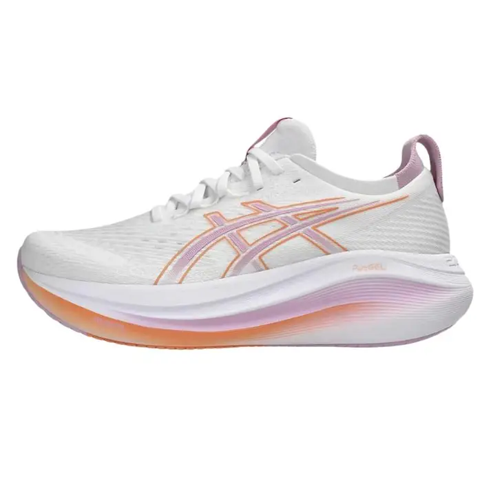 Gel Nimbus 27 Bianco Lilla Chiaro Scarpe da Ginnastica da Donna 1012B753-101 40 5