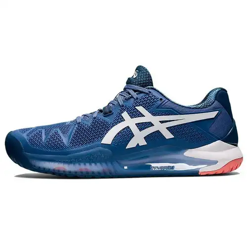 ASICS Gel Resolution 8 Blue Harmony Sneakers da Uomo Bianco 1041A079-404 43 5