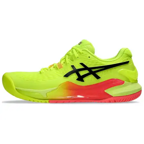 ASICS Gel Resolution 9 Paris Scarpe da Ginnastica da Donna Giallo Giallo Sicurezza Nero 1042A274-750 37 5