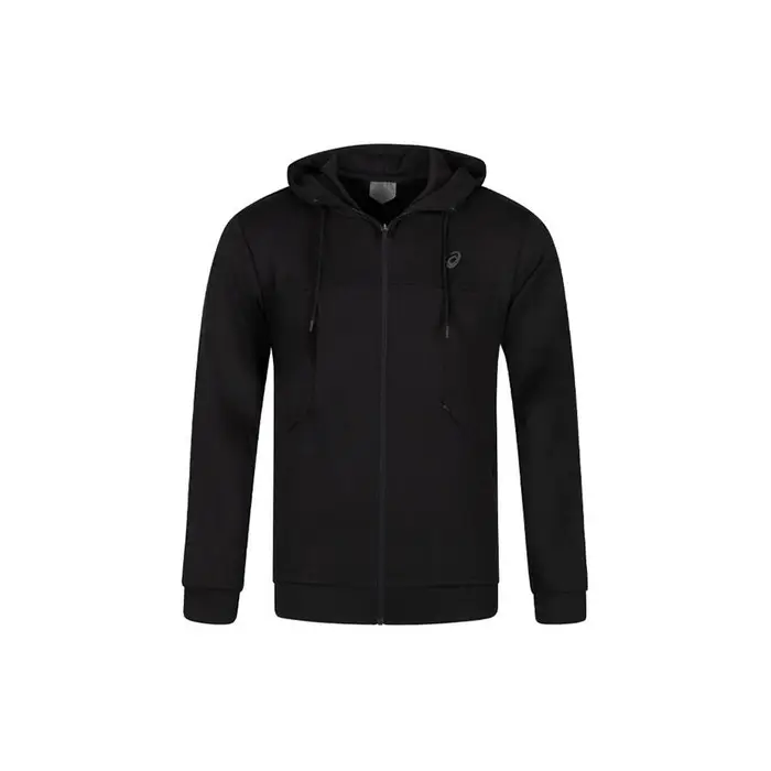 Giacca casual a maniche lunghe con cappuccio e zip Asics tinta unita da uomo giacche Nero 2031E426-001 2XL