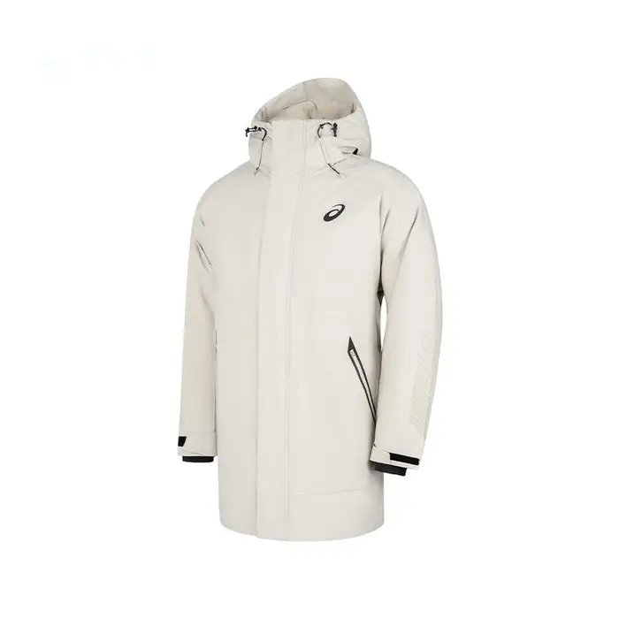 Giacca sportiva imbottita con cappuccio idrorepellente Asics da uomo giacca grigio-verde 2031E870-020 2XL