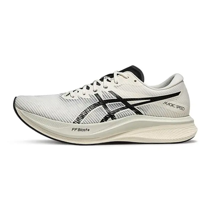 ASICS Magic Speed 3 0 Scarpe da Corsa Uomo Sneakers Bianche Nere 1011C189-100