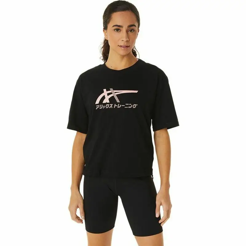 Maglia a Maniche Corte Donna Asics Tiger Nero | Asics