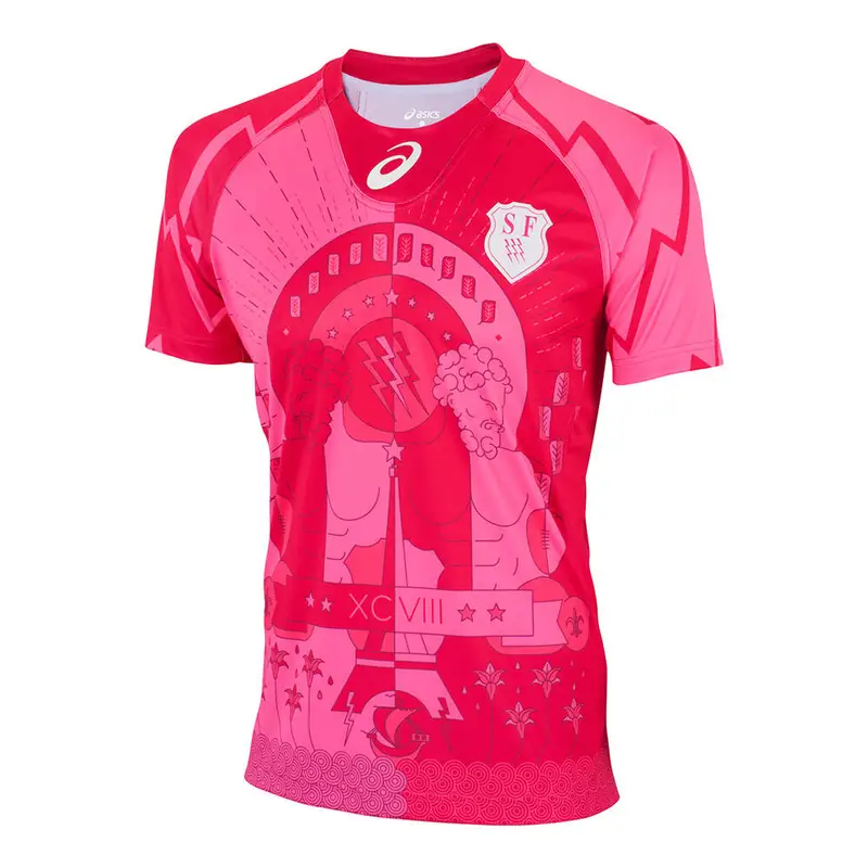 ASICS Maglia Casa Vintage Stade Français 2015-2016 | Rosa