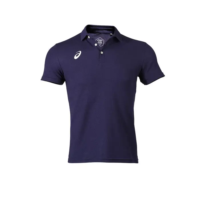 Maglietta Polo Casual Traspirante Comoda a Maniche Corte da Uomo Blu Navy 2031C017-400 5XL