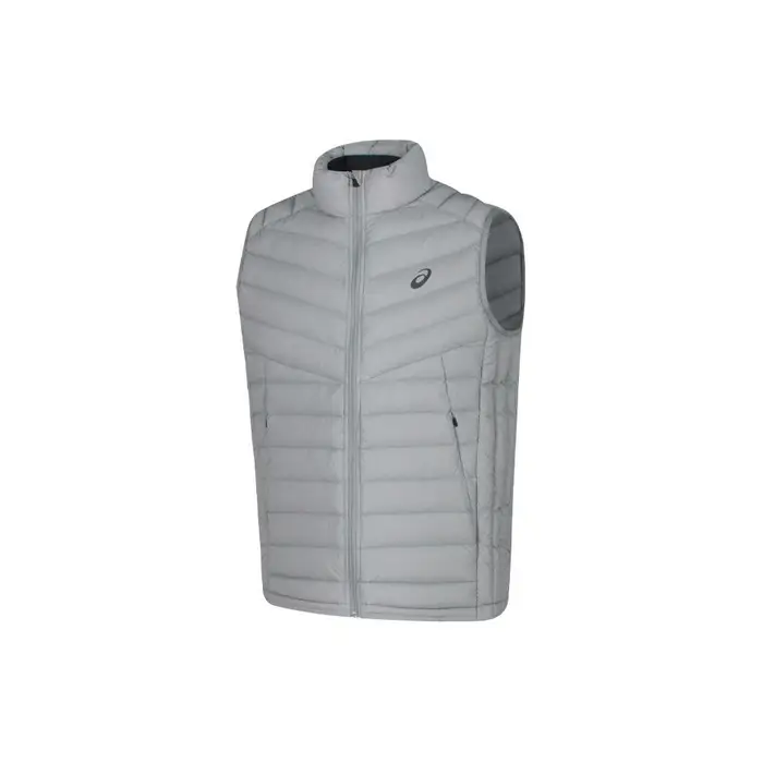 Monocolore Outdoor Casual Sportivo con Zip Collo Alto Gilet Caldo in Piumino Uomo Gilet Grigio 2031E441-020 XL