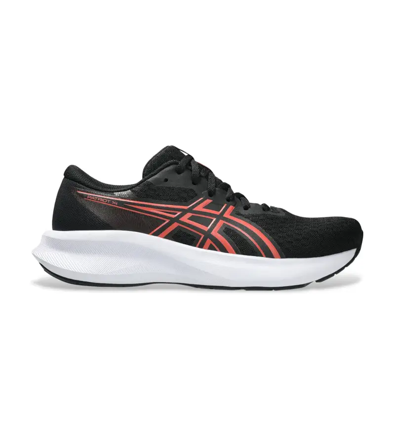 Asics per donna. 1012B836 Sneakers nere Patriot 14, Nero, Basso, Stringhe, Casual, Sportivo, Running, Multisport