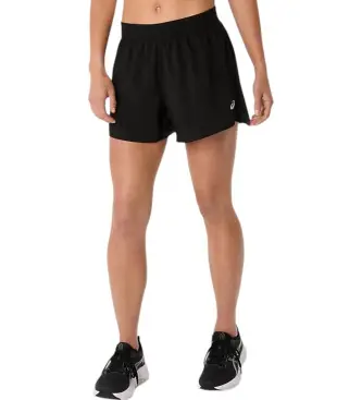 per donna 2012D168 Pantaloncini neri Core 4 (XS), Nero, Sportivo, Sintetico, Multisport, Sostenibile