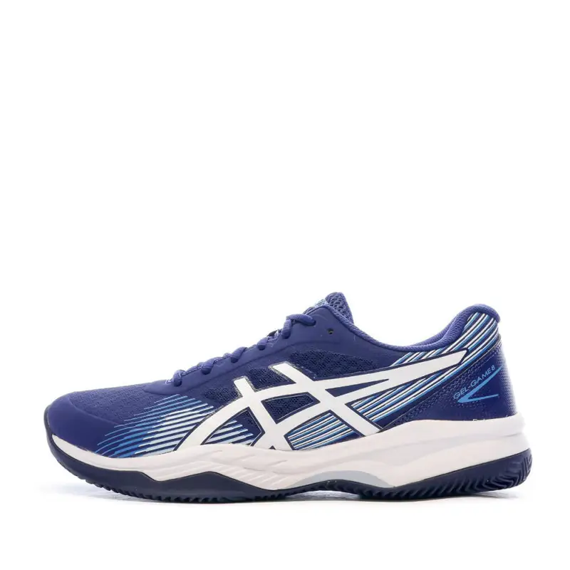 Scarpe Da Donna Asics Gel Game 8 Clay Oc 1042a151 403 Blu E Bianche | Asics