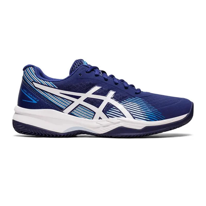 Scarpe Da Donna Asics Gel Game 8 Clay Oc 1042a151 403 Blu E Bianche | Asics