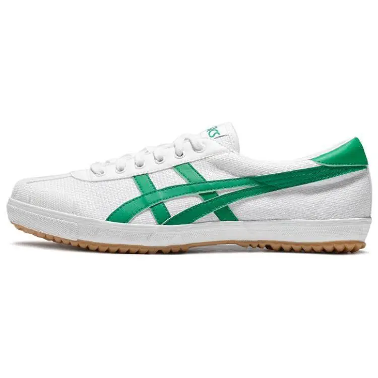 ASICS Tsg-110 Tessuto Punta Rotonda Stringate Low-Top Scarpe Casual Sneaker Unisex Bianco Verde 1203A317-101