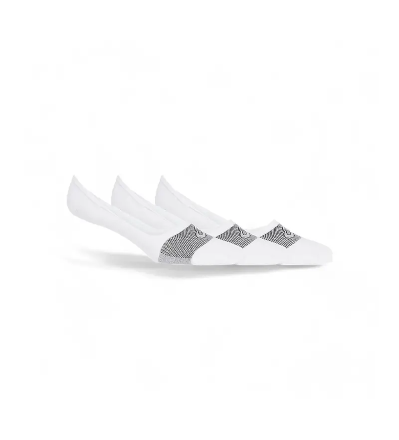 Asics unisex. 3033A394 Set di 3 calzini corti bianchi, Bianco, Homewear, Sportivo, Running, Nylon, Multisport