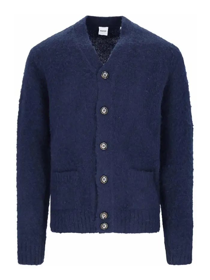Aspesi Cardigan in lana Blu