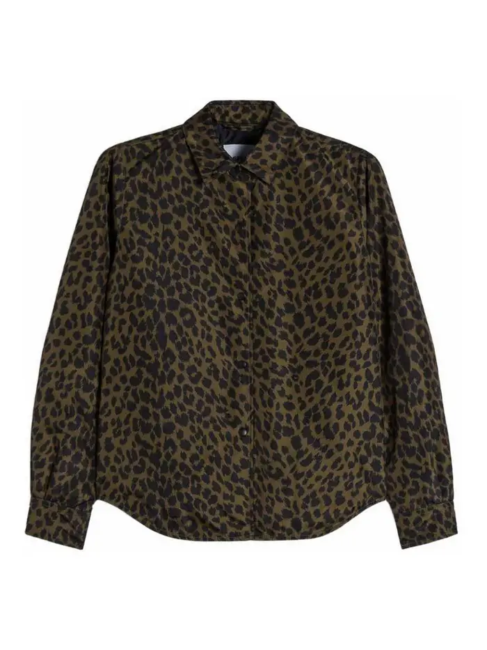 Aspesi Giacca-camicia con bottoni Animalier
