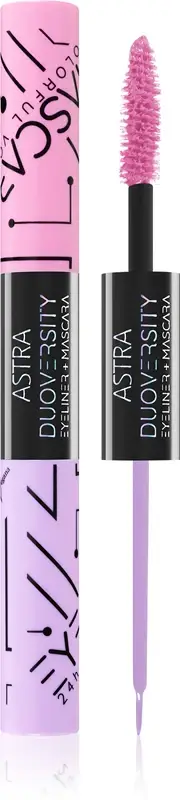 Astra makeup Astra Make-up Duoversity mascara e eyeliner 2 in 1 colore 05 X-Tatic Fairy 2x3, 5 ml