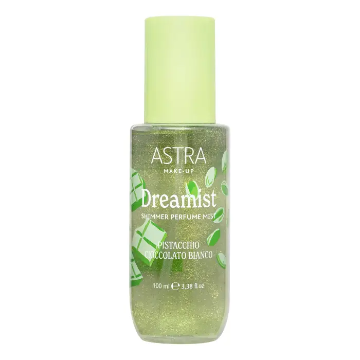 ASTRA MAKEUP Corpo DREAMIST Shimmer Perfume Mist PISTACCHIO & CIOCCOLATO BIANCO 100ml - Acqua Profumata