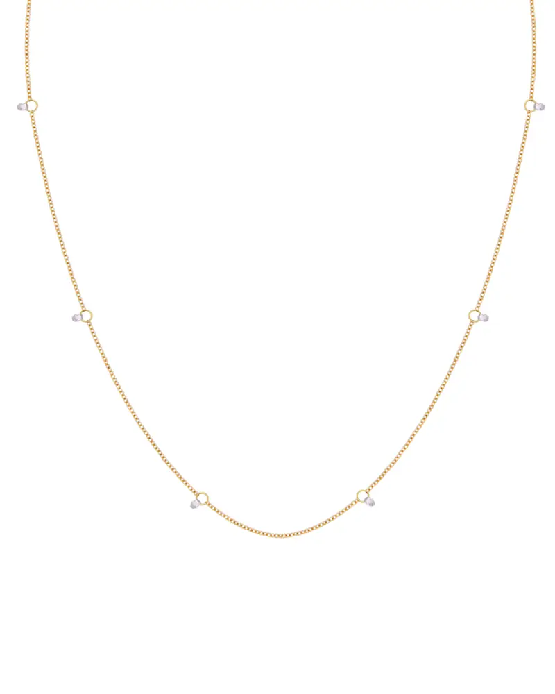 Atelier VM Collana Un Filo Di Luce Briolette 6 Diamanti Bianchi