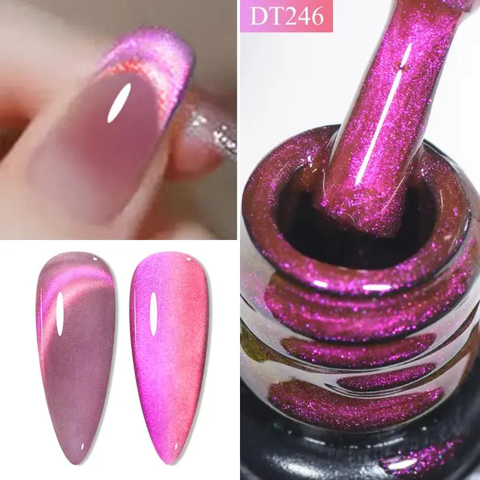 athena Nail Art Tips INCONTRARE ATTRAVERSO 7ml Cat Eye Gel magnetico Smalto per unghie Semipermanente Dynamic Glitter Gel per unghie