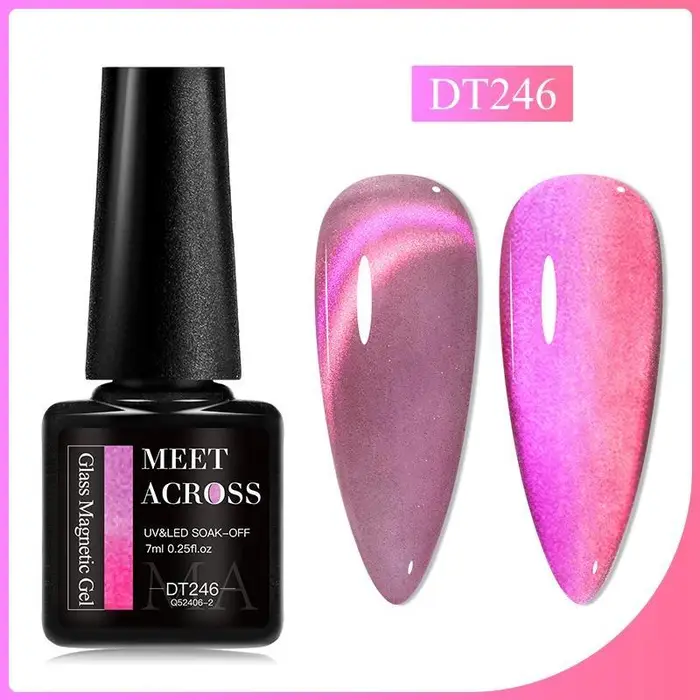 athena Nail Art Tips INCONTRARE ATTRAVERSO 7ml Vetro Cat Eye Gel magnetico Glitter Gel laser colorato Smalto per unghie Gel UV per vernice