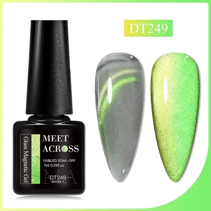 athena Nail Art Tips INCONTRARE ATTRAVERSO 7ml Vetro Cat Eye Gel magnetico Glitter Gel laser colorato Smalto per unghie Gel UV per vernice